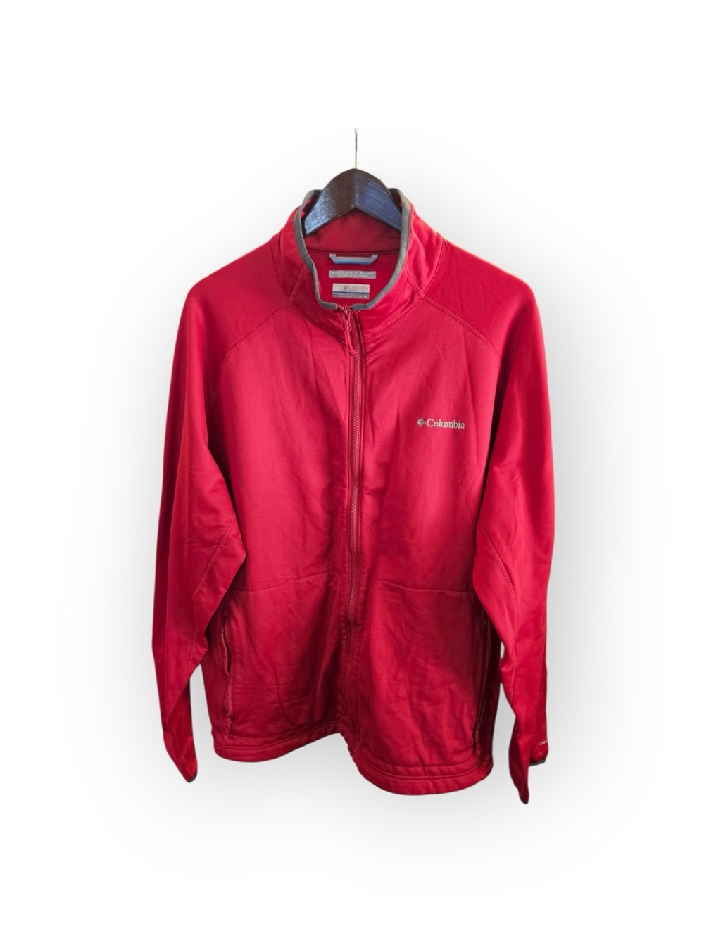 Columbia Men’s XL Red Omni-Wick EVAP Full Zip Performance Jacket Outdoor